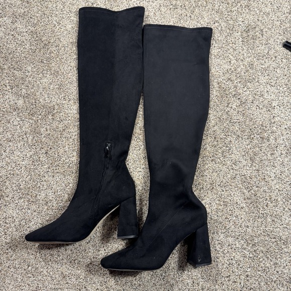 Sam Edelman Cosette Black Suede Over The Knee Stretch Boots Size 9.5M / 40.5 - Picture 7 of 9